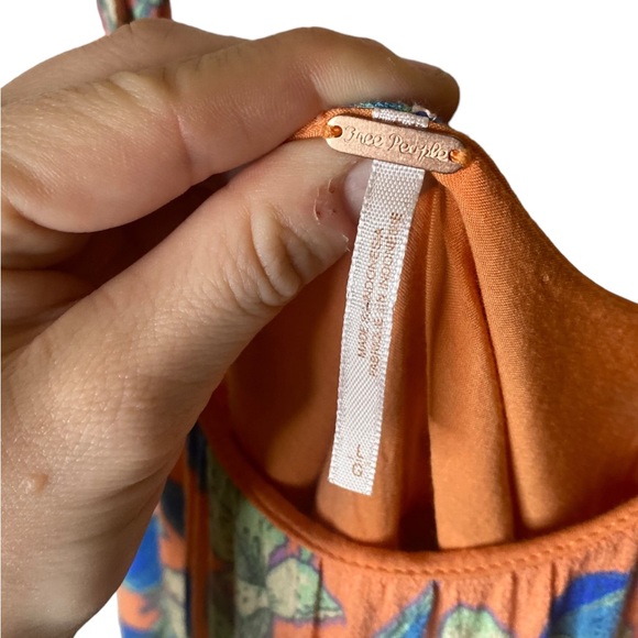 Free People | Large Dear You Mini Dress Orange Combo - Picture 7 of 10